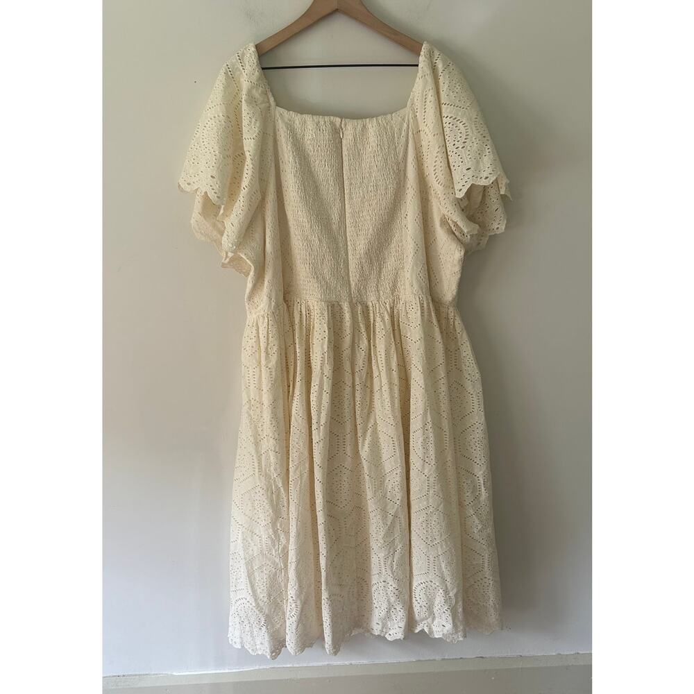 Ivy City Co Cream Eyelet Midi Dress - Picture 2 of 6